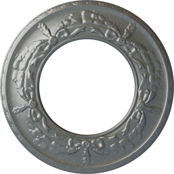 Ekena Millwork Salem Ceiling Medallion (Fits Canopies up to 7 1/8"), 13 1/4"OD x 7 1/8"ID x 7/8"P, Platinum CM13SAPLS - main